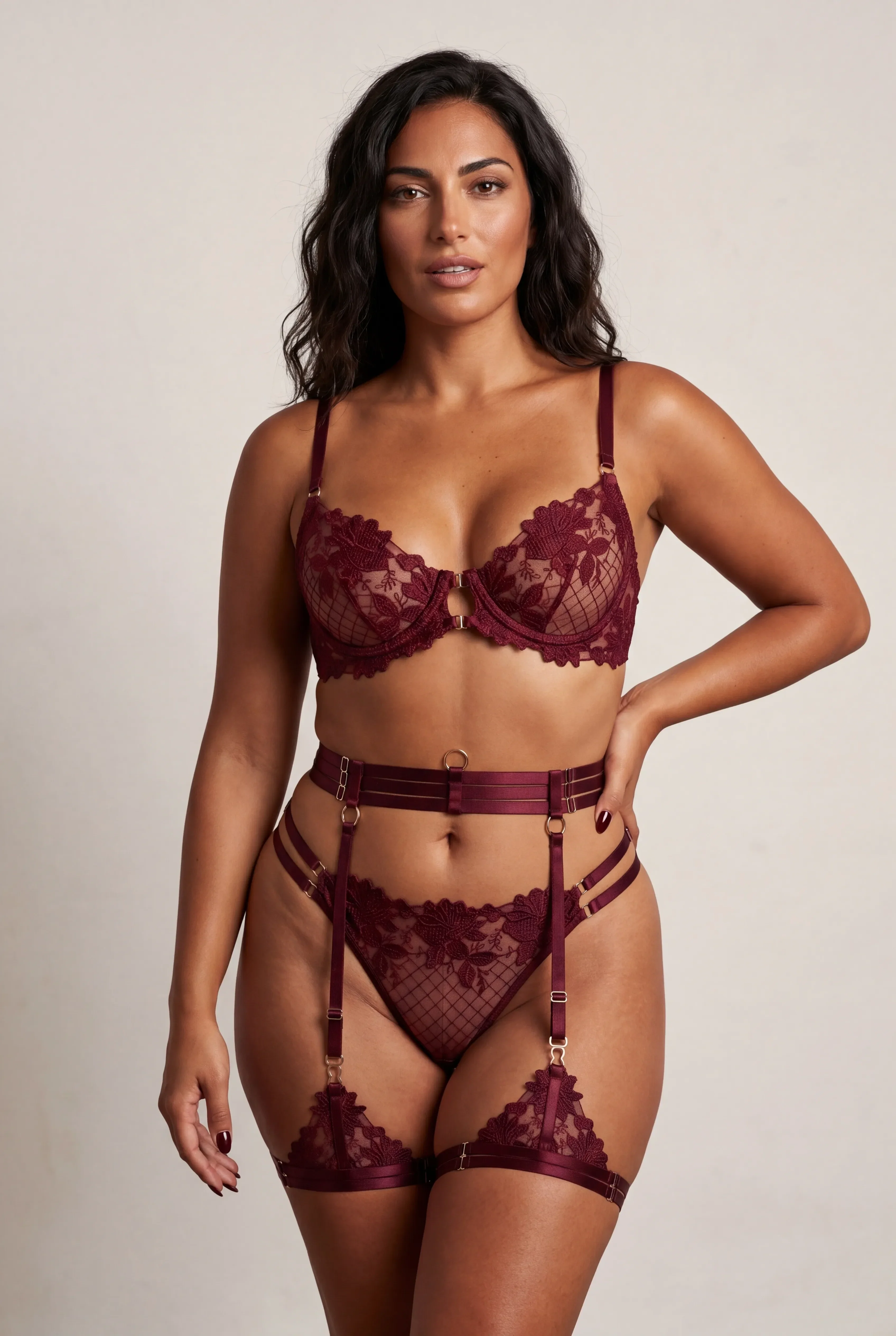 Four-piece set - JOLYE Bordeaux - Image 3